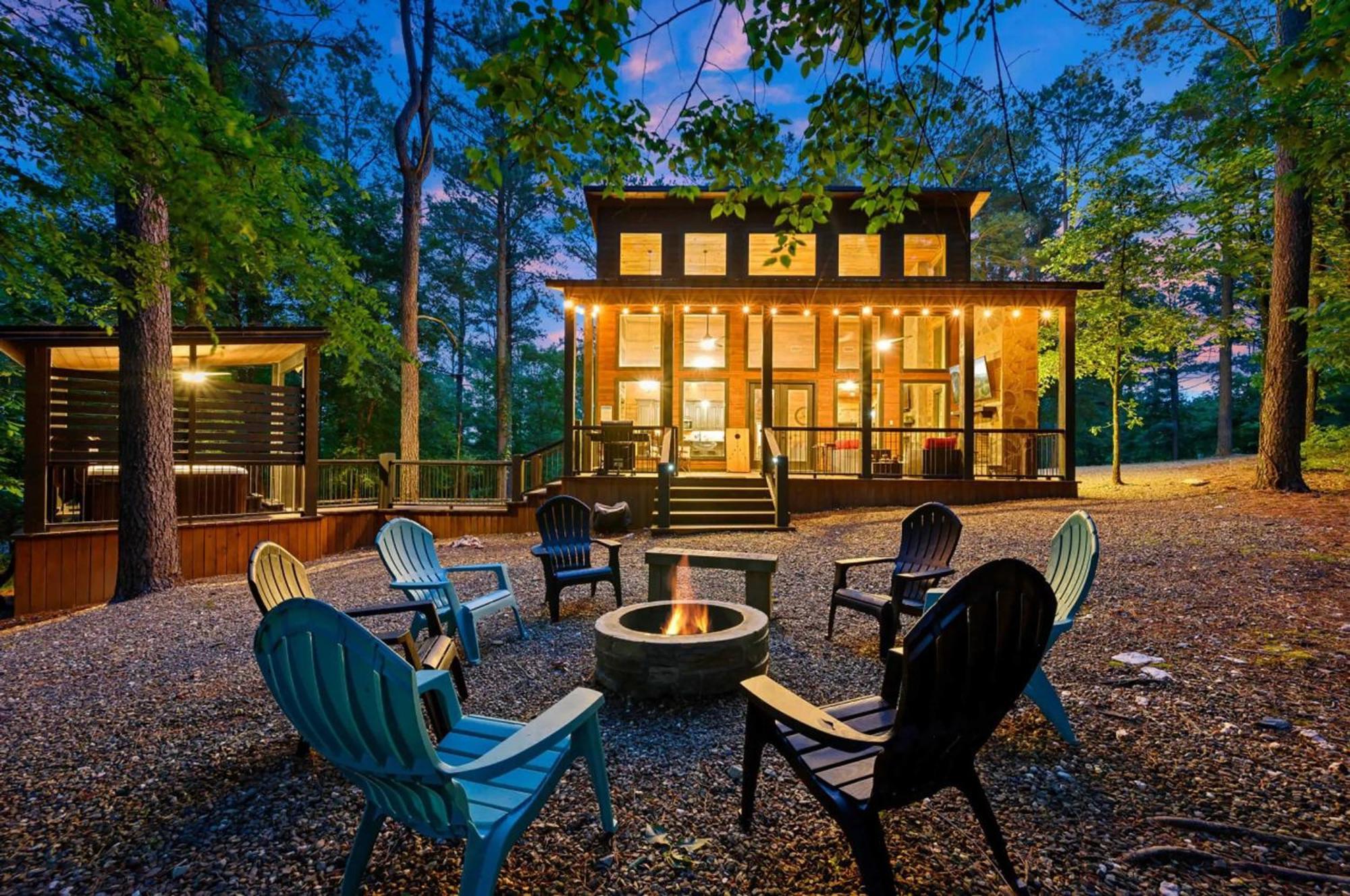 Luxury Cabin In The Woods With Hot Tub And Yard Games! Брокен-Боу Экстерьер фото